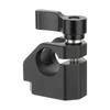 Aluminium Einzelloch-Rohrschelle Standard 15mm Einzelstangenklemme Mit 1/4 Zoll-20 Gewindeschraube Für 15mm Stangenhalterung
