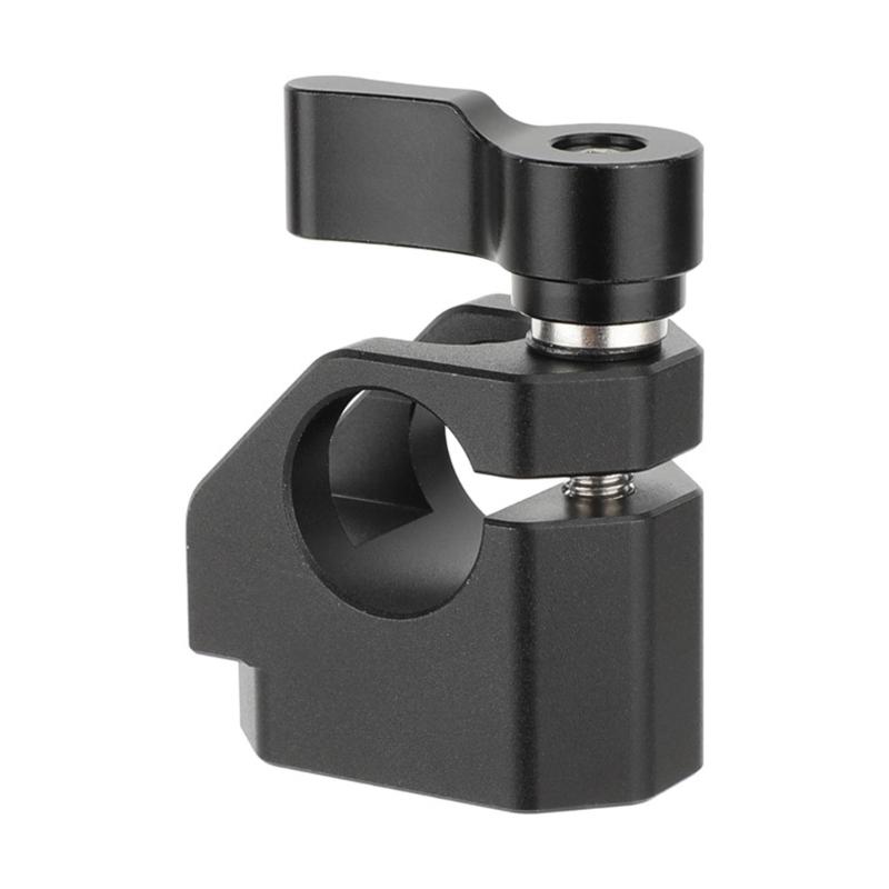 Aluminium Einzelloch-Rohrschelle Standard 15mm Einzelstangenklemme Mit 1/4 Zoll-20 Gewindeschraube Für 15mm Stangenhalterung