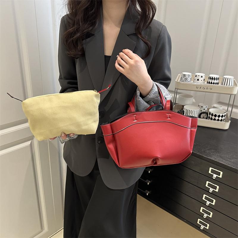 Winter Neue Retro Chic Tragetasche Damen Große Kapazität Pendler Handheld Handtaschen Korb Schulter Umhängetasche KTY