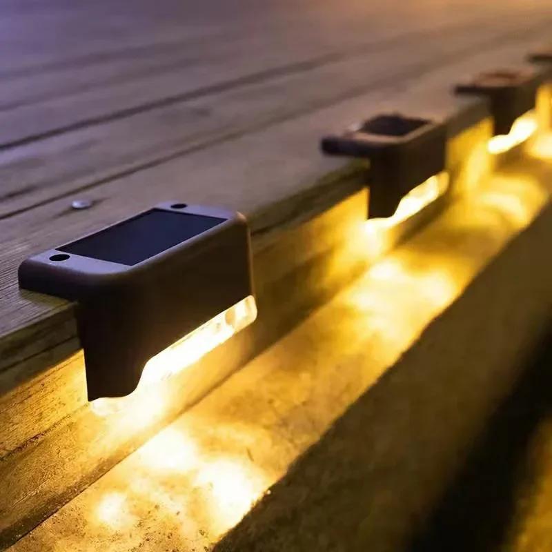LED Solar Lights IP65 Waterproof Solar Step Deck Light For Courtyards Railings Stairs Garden Lighting Decoration