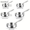 316 Stainless Steel Three-layer Frying Pan 20/22/24/26/28cm Uncoated Wok Pan Non Stick Pots Household Cooking Kitchen Cookware