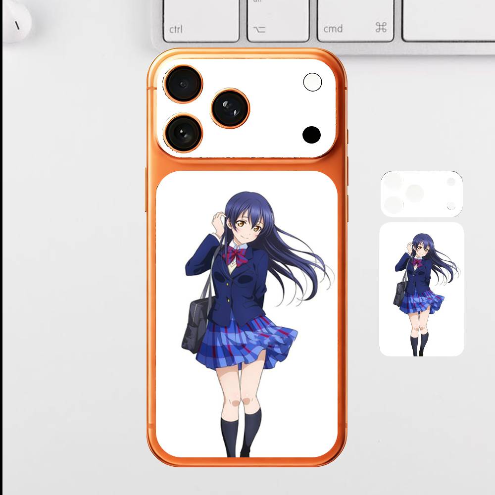 Anime Cute U-Umi S-Sonoda For Iphone 17 Pro Max Back Protective Decorative Sticker Back Cover