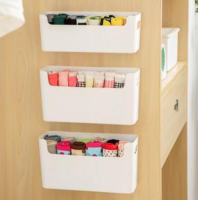 Wall-Mounted Storage Box for Kitchen/Bathroom Cabinets - No-Drill Cling Film & Accessory Organizer