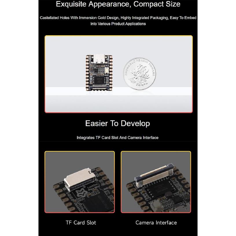 Luckfox Pico Mini RV1103 Linux Micro Development Board with Pre-Soldered Header, ARM Cortex-A7/RISC-V MCU/NPU/ISP Processors, Supports MIPI CSI GPIO