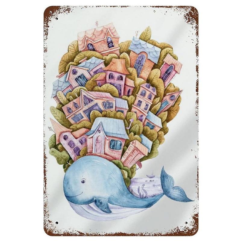 Metal Tin Signs Panam Stary Night Wall Decoration Plaque Vintage Art Poster Iron Painting for Man Cave Home Cafe Garden Club Bar