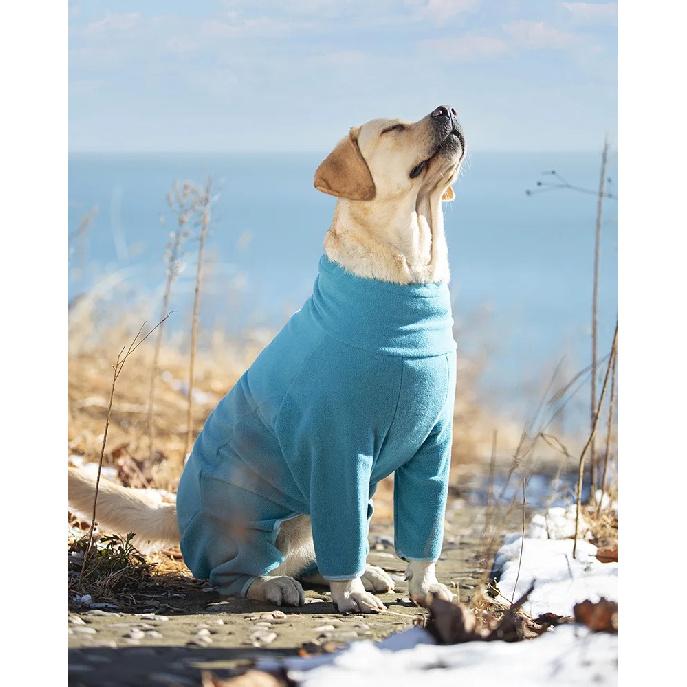 Winter-Overall für Hunde Rückenreißverschluss Warmes Fleece Hunde-Jumpsuit Verstellbar Winddicht Hundekleidung Haustiermantel für männliche weibliche Hunde