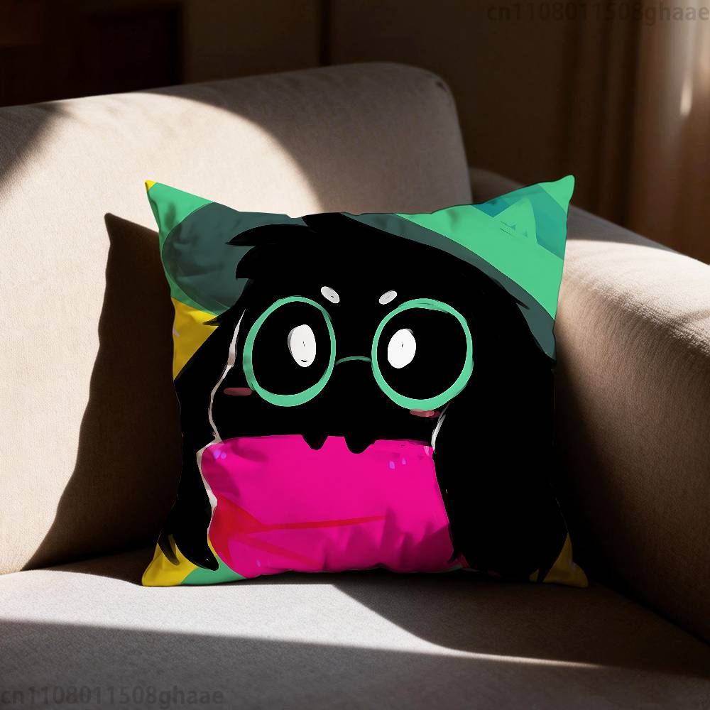 Deltarune Ralsei Game Pillow Case Antidustmite Pillowcase Invisible zipper silky short plush Sofa cushion cover