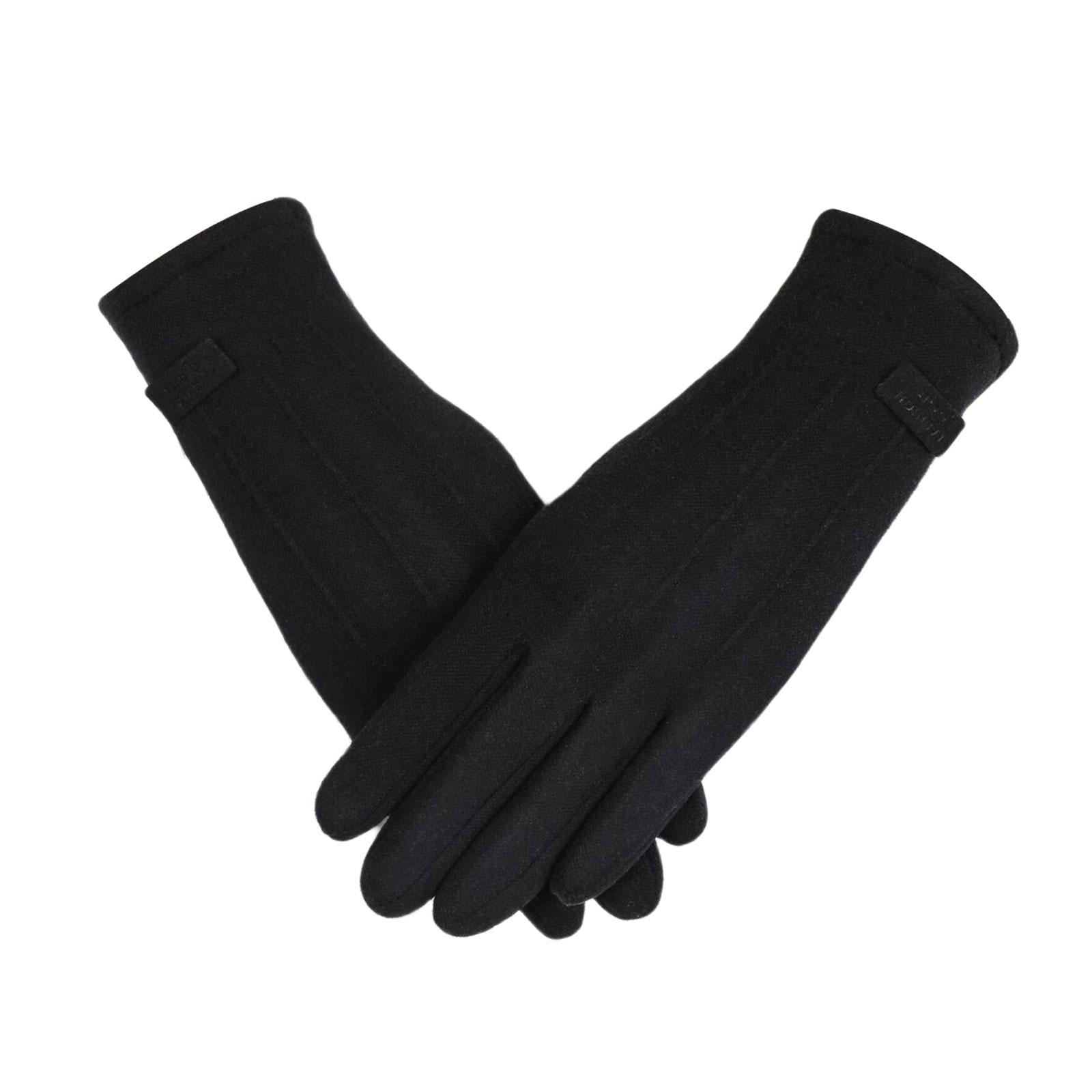 Модные термоперчатки с улучшенным захватом Женские аксессуары для холодной погоды Легкие Дышащие чёрный
