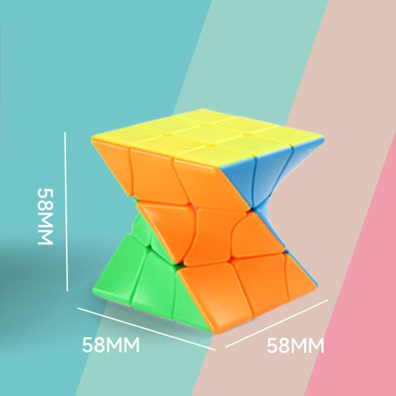 3x3x3 twisted, stress reducing, brain strengthening, puzzle solving, professional smooth speed, children s toy gift