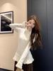 Korean Style Slimming Ruffle Turtleneck Women's T-Shirt for Autumn/Winter