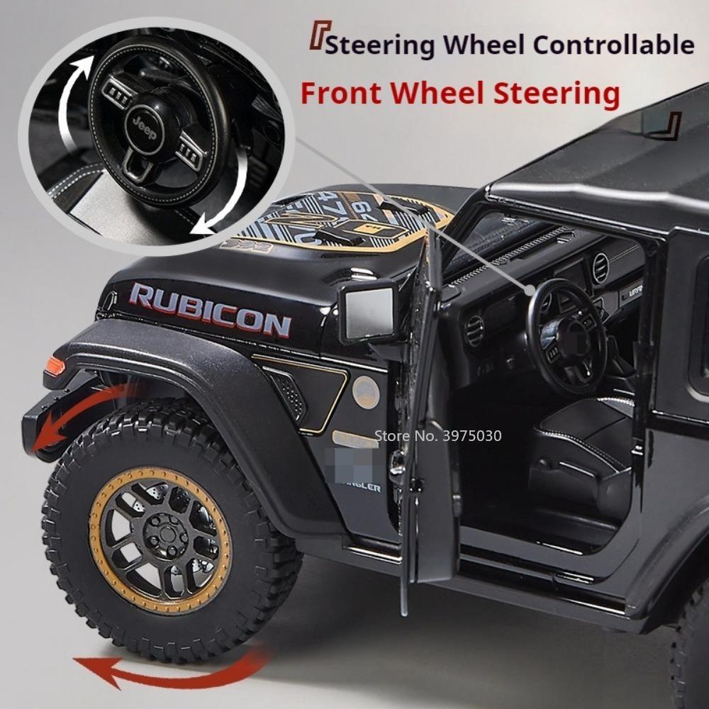 Wrangler Robin Hood SUV 1/18 en alliage moulé sous pression, modèle réduit de voiture, suspension à quatre roues, portière ouvrable, jouets, modèles de véhicules, cadeaux à collectionner