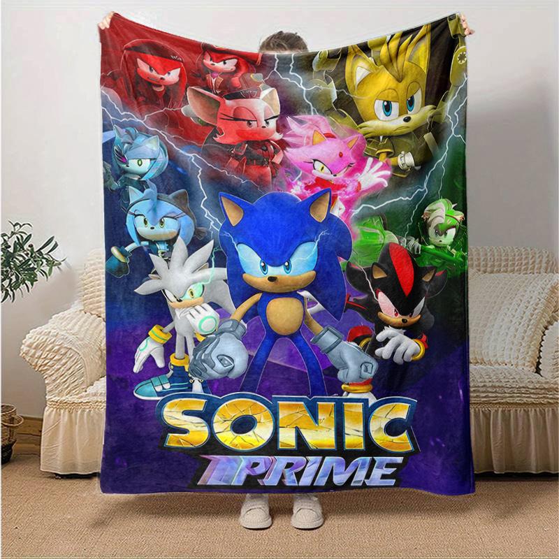1 stuks Sonic the Hedgehog Sonic Deken, Zachte Plaid Dekens voor Bank, Sofa .B075