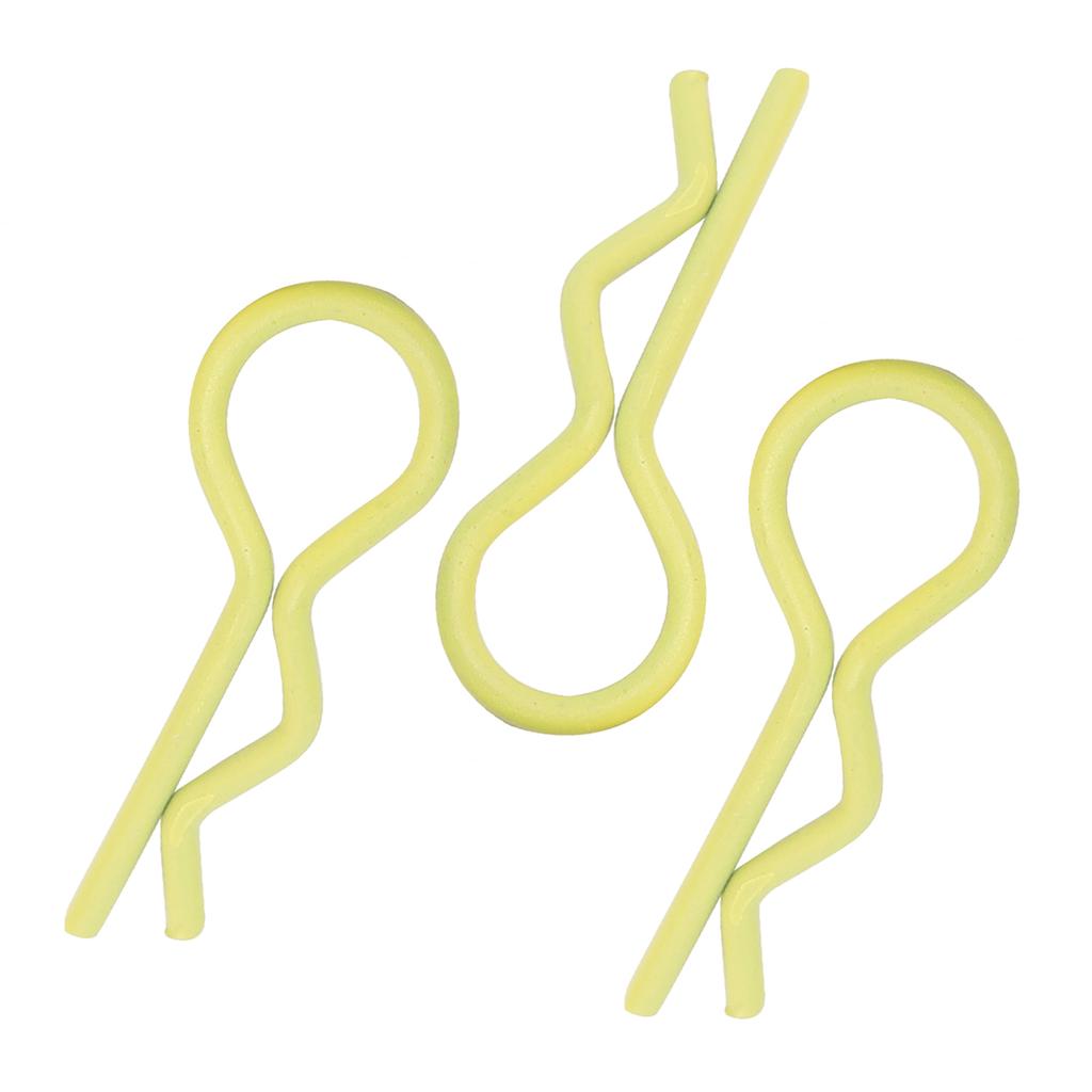 10Pcs RC Car Clip RShape Metal Body Clips Pins for 1/5 1/6 1/8 1/10 RC Car(Gold )
