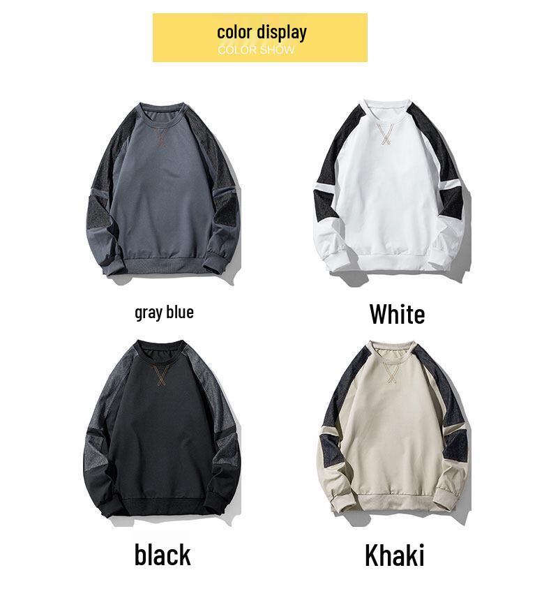Men's 2025 Spring/Autumn Round Neck Loose Trendy Korean Style Hoodie