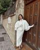 Women's Coarse Wool Stand Collar Cape Coat - Spring 2025 European & American Style, Hidden Button, Short Jacket Top