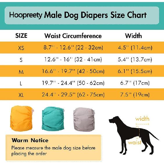 3 Pack Dog Belly Bands Washable Reusable Dog Diapers High Absorbing Male Dog Cat Wrap Panties Pet Incontinence Nappies