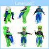 Costume d'Alien Gonflable pour Halloween avec un Design de Personnage de Dessin Animé Drôle de Couleur Verte