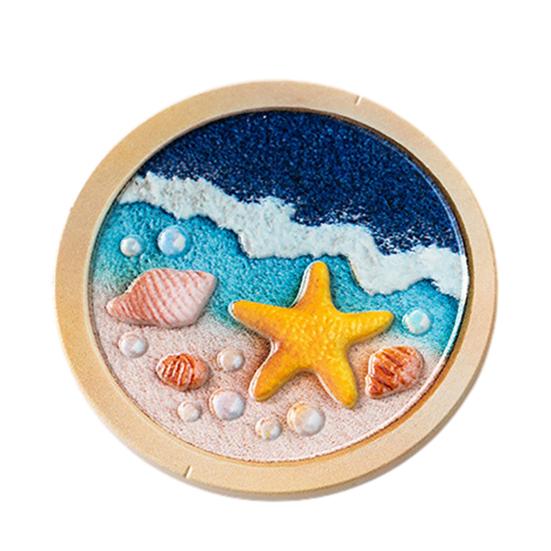 3D Starfish Shell Refrigerator Magnet Resin Ocean Beach Fridge Magnet Coastal Home Kitchen Office Whiteboard Locker Magnetic Decor A