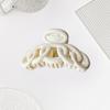 Korean Style Solid Color Hair Claw Women Hollow Out Frosted Hair Clip Vintage Hairpin Crab Hair Clip Hair Accessories