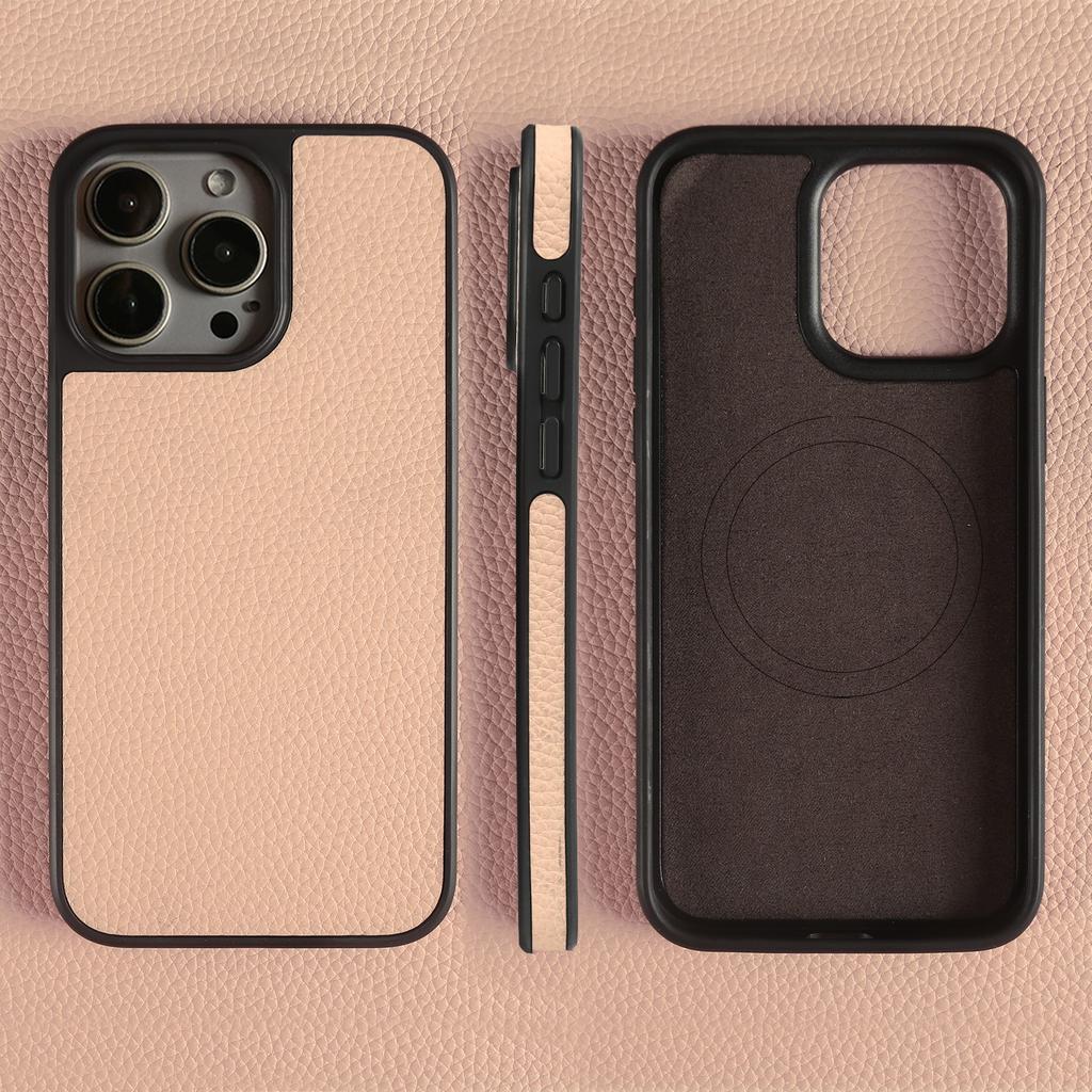 Магнитный чехол из натуральной кожи для телефона iPhone 16 Pro Max 15Pro 14 13pro 12 11 из коровьей кожи, беспроводной Magsafe, задняя крышка capa