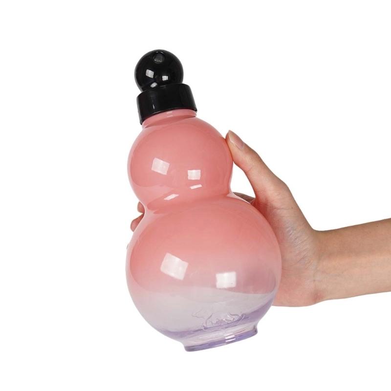 Gourd Shape Water Cup Large Capacity Water Bottle, Gourd Water Bottle with Shoulder Strap, Outdoor Hiking Water Bottle