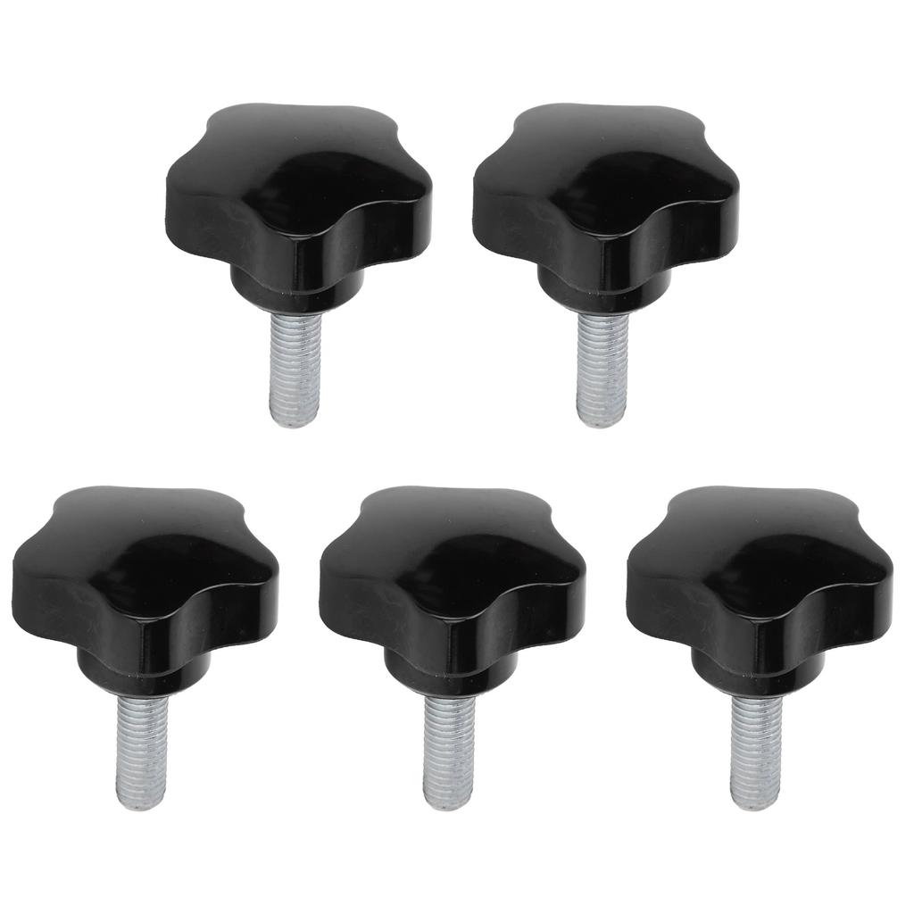5 Stück Knopfschraube Drehbank Handgriff Drehknopf Mutter Schraube Fünfstern Pflaume Feststellgriff M10x50x30