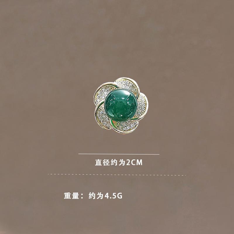 

Brooch design sense camellia retro button buckle cheongsam neckline seam-free fixed hidden button