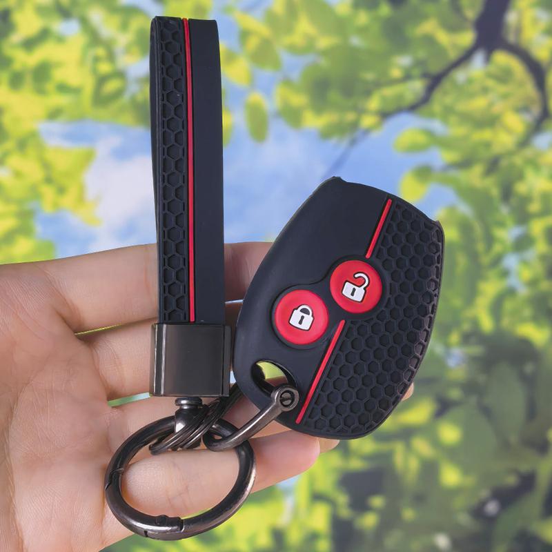 Precise Fit Silicone Key Case With Keychain, Honeycomb Cover For Renault Megane Modus Duster Fluence Clio Dacia Sandero Key Fob