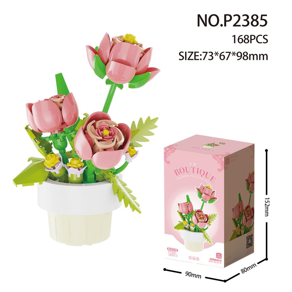 Flowers Mini Building Educational Diy Toy for Kids Party Gifts Mirco Building Blocks Set Toy for Children 6 Year Old Micro Brick