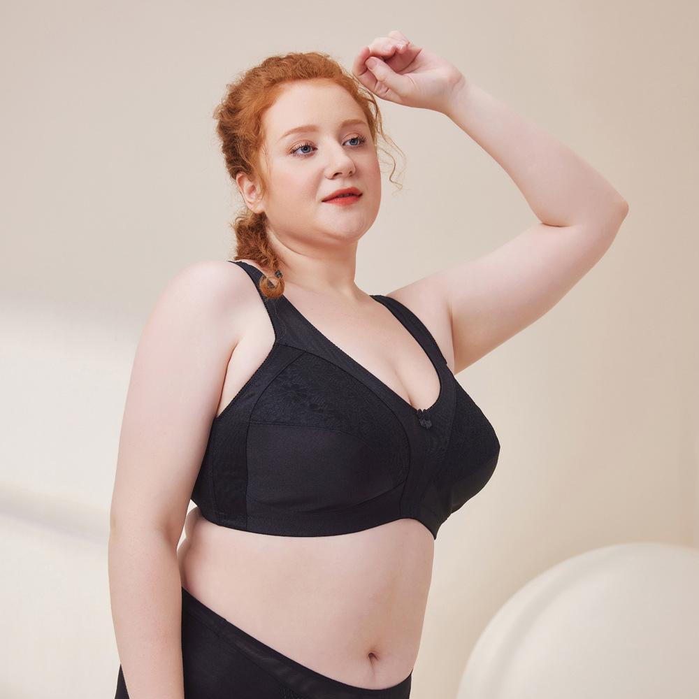 Large Size Bra Thin Breathable Large Cup No Sponge Underwear Large Chest Small No Wire Bra