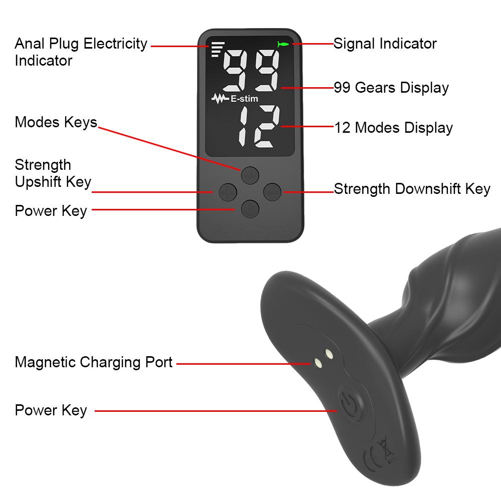 99 Gänge Elektroschock 12 Modi Vibratoren Analplug für Frauen Brustwarze Klitoris Vaginalstimulator Männer Buttplugs Medizinische Sexspielzeuge