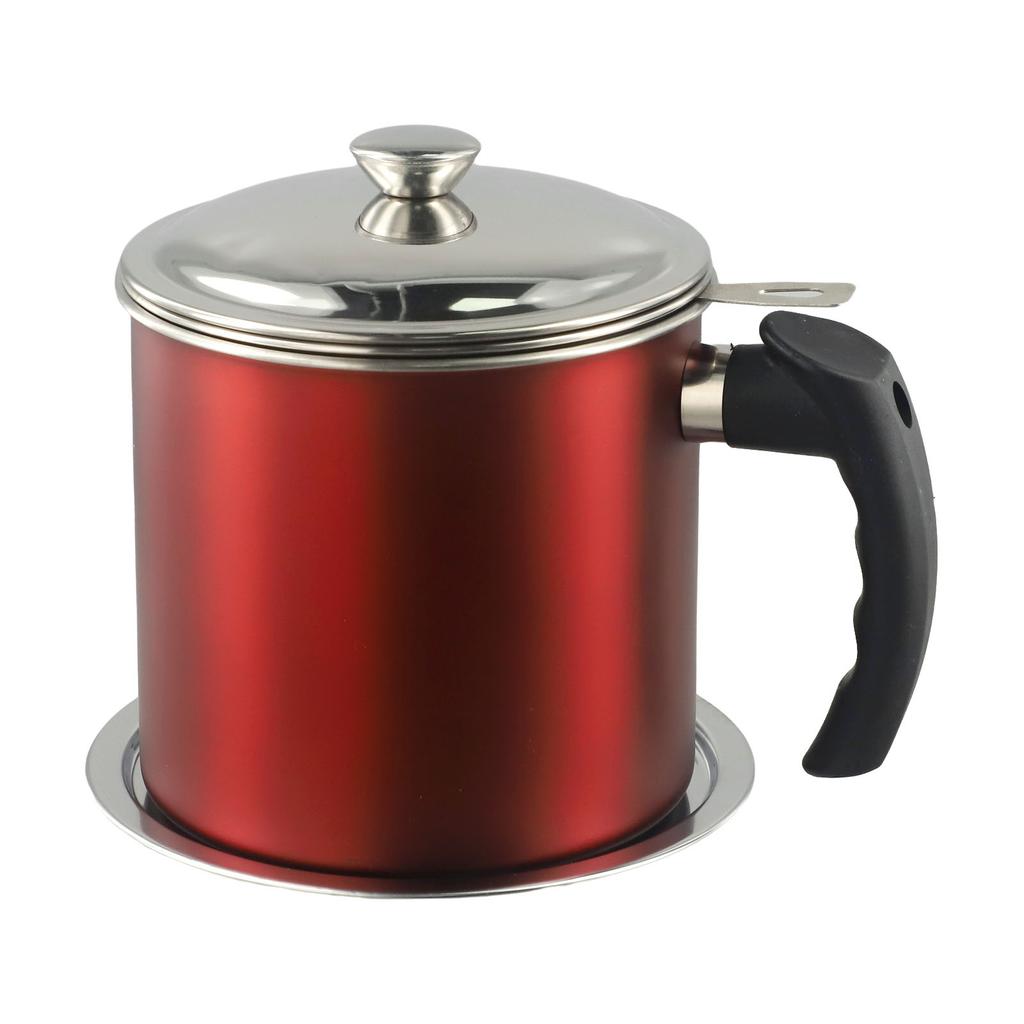 Cooking 5.62*4.92*6.49 Inches Stainless Steel Oil Pot Oil Container With Filter Humanized Handle Dishwasher Safe