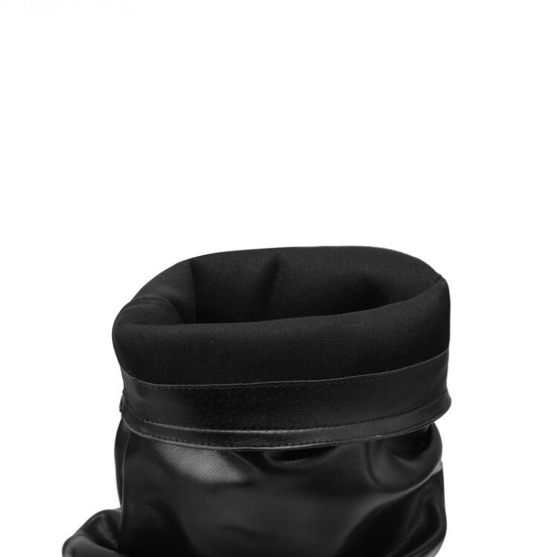 Módní Stříbrné Zlaté Plisované Ležérní Poloviční Kozačky Evropská Americká Móda Nové Silné Podrážky Zvýšené Motorkářské Dámské Dlouhé Kozačky Velikost 43