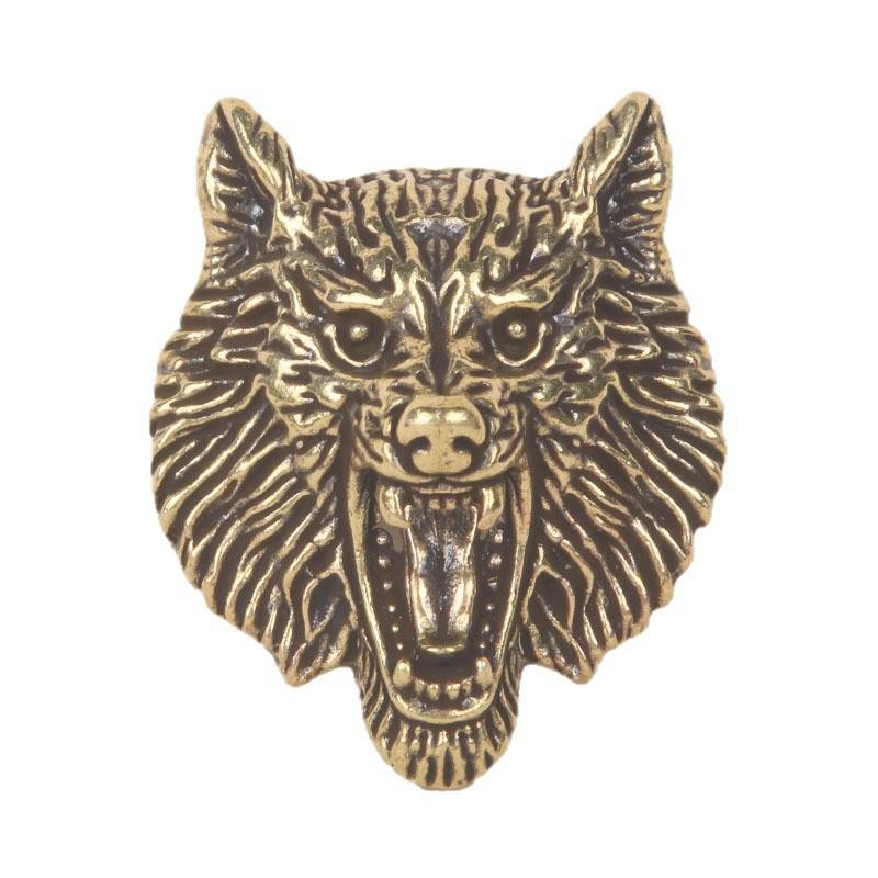 Schroefrug Messing Wolf Conchos Uniek Dierenhoofd Ontwerp Duurzaam Metalen Accessoire voor DIY Leerprojecten