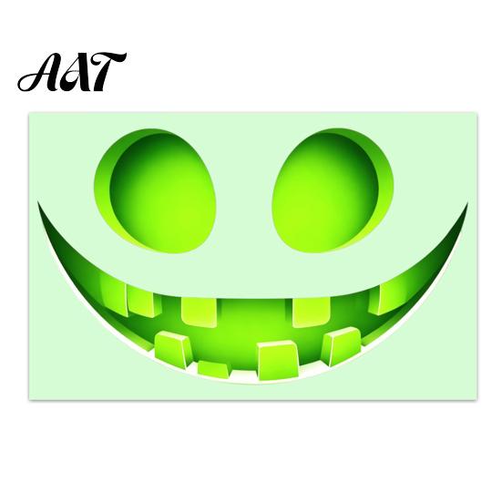 Decorative Stickers for Toilets Glow In The Dark Sticker, Self-adhesive Ghost Face Shape Decals, Horror Halloween Party Decor Waterproof PVC Stickers,