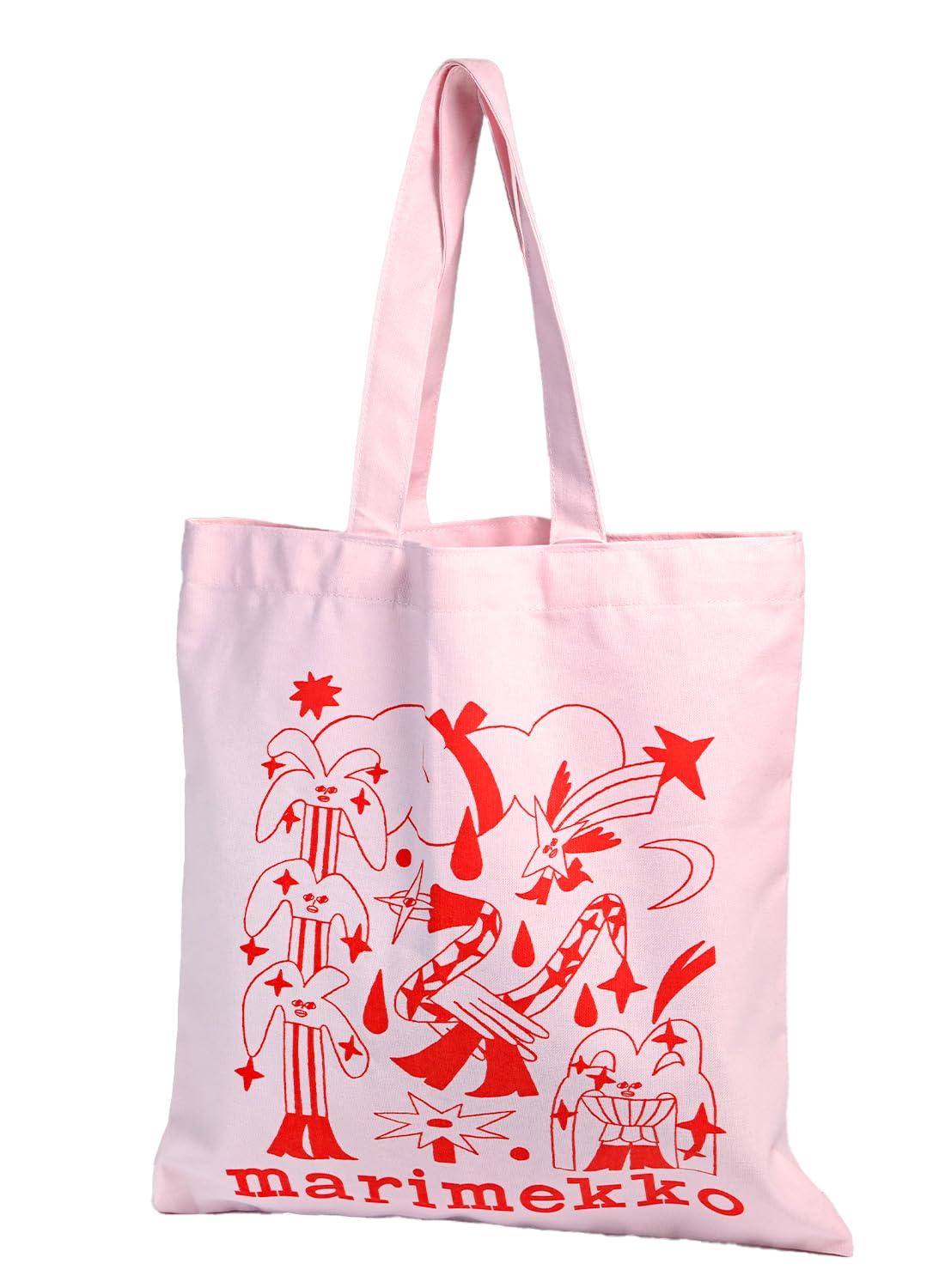 Тканевая сумка-тоут Marimekko Aureate Glow Vankka, Женская, Красная и Розовая, 94058 094058 330, Скандинавский дизайн [Артикул товара]