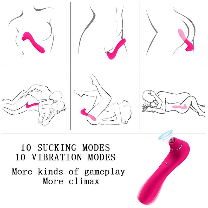 Clit Suck Vibrator Nipple Sucking Clitoris Stimulator for Women Oral Sex Erotic Masturbator Sex Toy G-Spot Vibrator for Couple Adult