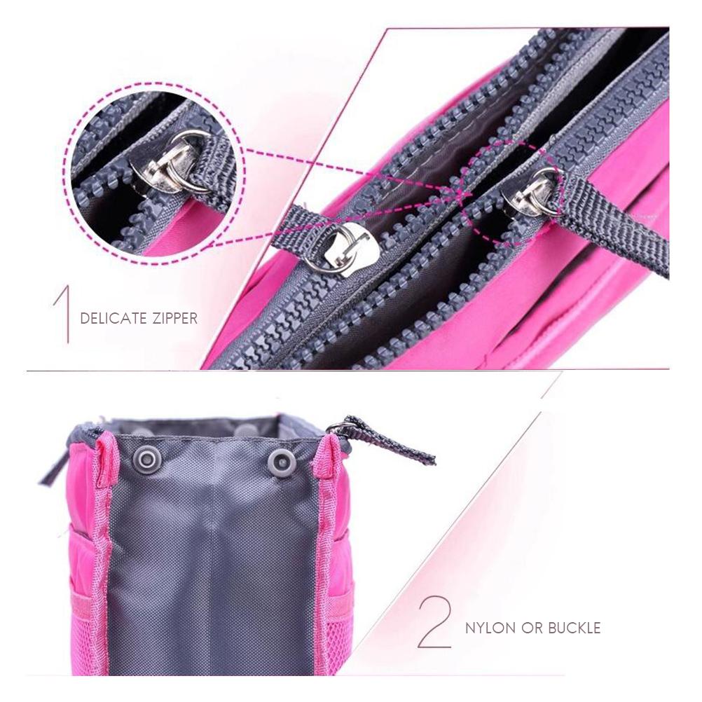 Women Multifunction Makeup Handbag Various Pockets Large Cosmetic Handbag Organizer for Travel Pink
