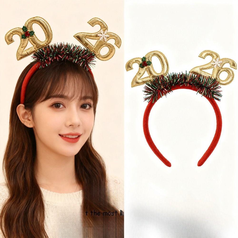 Sequin 2026 New Year Headbands Star Colorful Christmas Headband Celebration Comfortable New Year Hair Hoop New Year's Eve