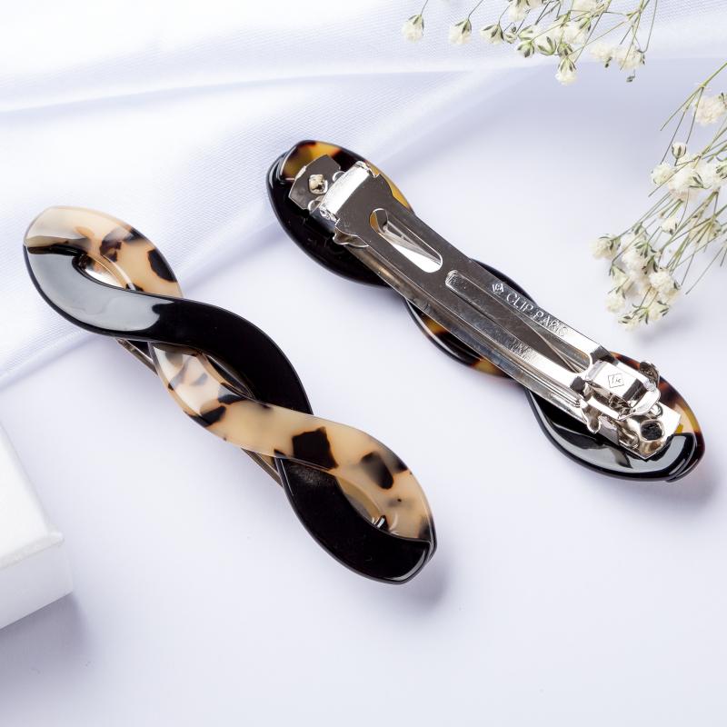 1pcs 9cm Twist French Hair Clips for Girls and Women Barrettes Hair Claw for Rolled Up Hairstyle Fashion Stylish Headwear