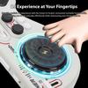 Smart Guitar DJ Controller with LED Lights BT 5.0 Rechargeable Bass Folding Portable Stringless Guitar Music Instrument for Kids
