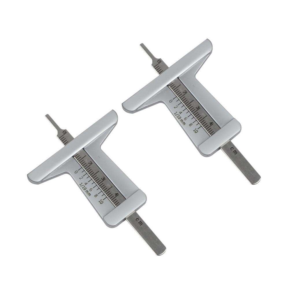 2pcs 50mm Tire Tread Depth Gauge Precision Vernier Caliper Car Tire Pattern Measuring Ruler  Truck