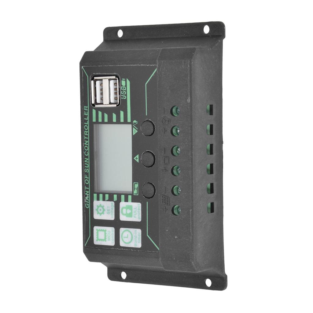 Solar Lade-Entlade-Regler Einstellbar LCD-Anzeige PWM Dual USB Photovoltaik MPPT Solarmodulregler