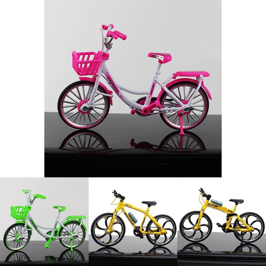 Exquisite Alloy Simulation Bicycle Model Ornaments Mini Bike Collectible Gift