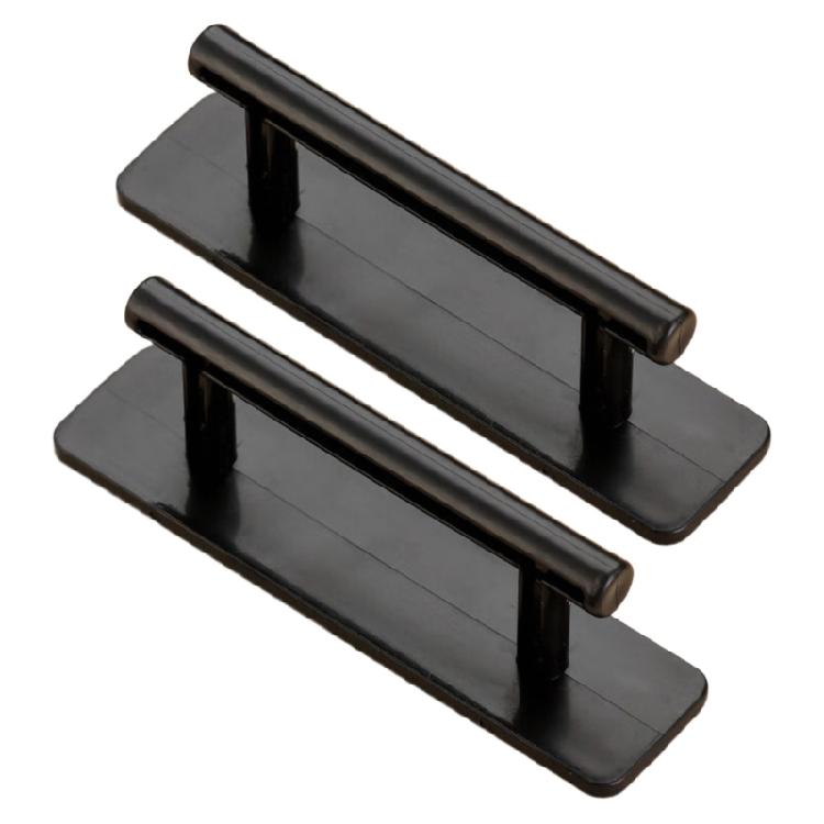 

2pcs Auto Stick Door Pulls No Hole Drilling Required Easy installs Plastic Versatile Use On Glass Wooden Metal Surfaces small чорний