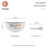 Haoya Nordic Keramik 8-Zoll Suppenschüssel mit großem Löffel