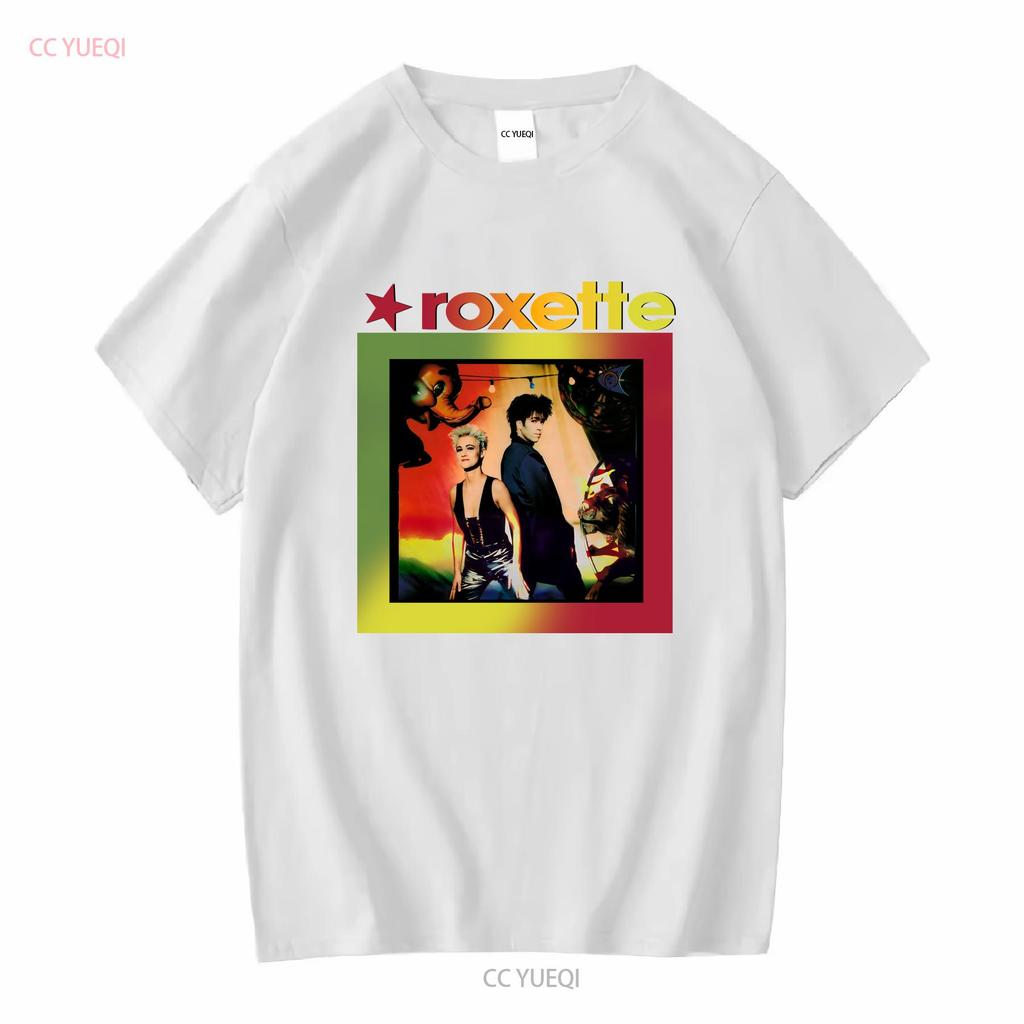 Vintage 90S Roxette World Tour1991 1992 Double Sided Print T Shirt White Size L Vintage Washed Unisex Soft Breathable