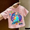 Super Marios Tshirt for Children Cartoon Anime Clothes Round Collar Clothing Short Sleeve Kid Summer Tee Top