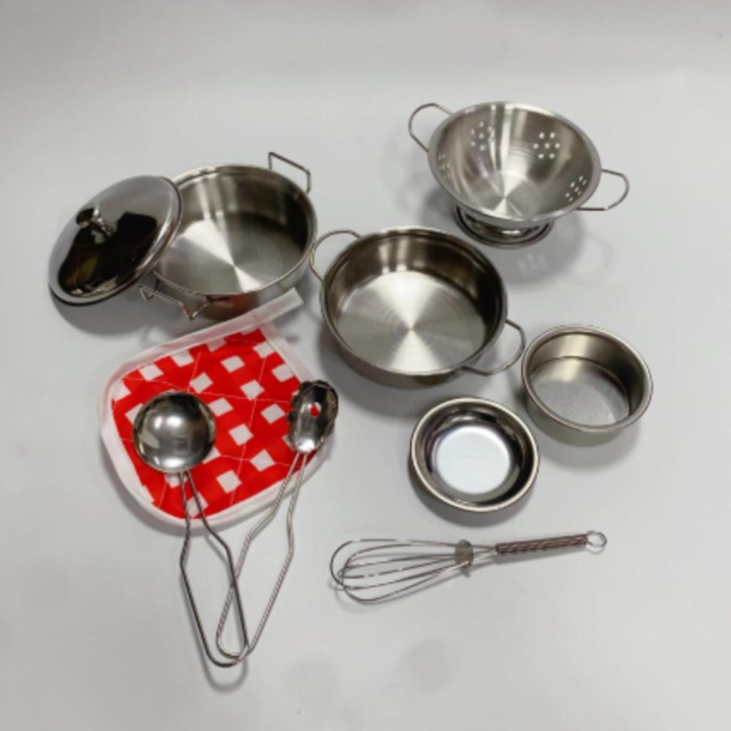 11 Pieces Toy Cookware Set with Storage Pouch Realistic for Daycare, Preschool