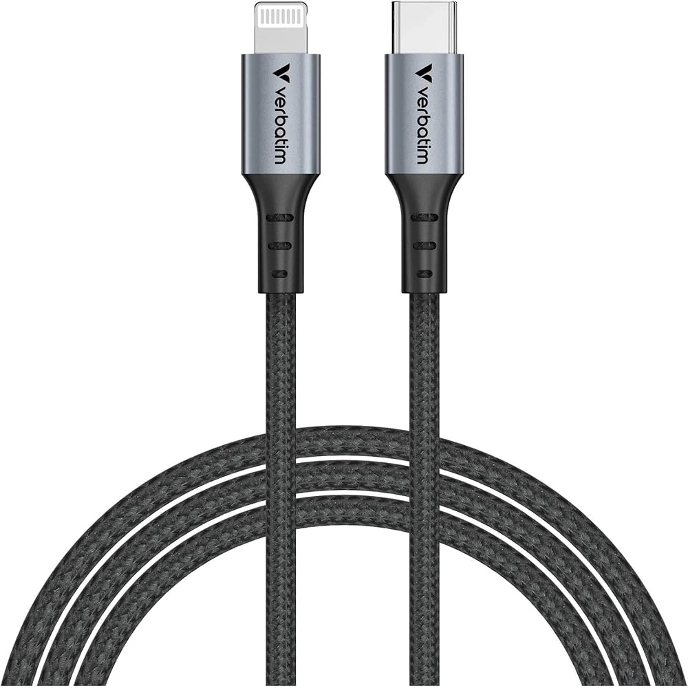Verbatim Mobile Phone Cable [USB-C x 1 - Lightning x 1] 1.2m USB-C, Lightning
